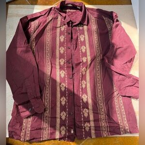 Tommy Bahama Burgundy Shirt with Elegant Patterns
